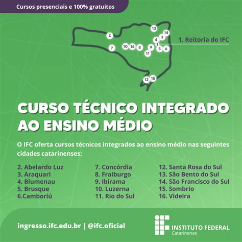 Inscrições Abertas Para Os Cursos Técnicos Integrados Ao Ensino Médio