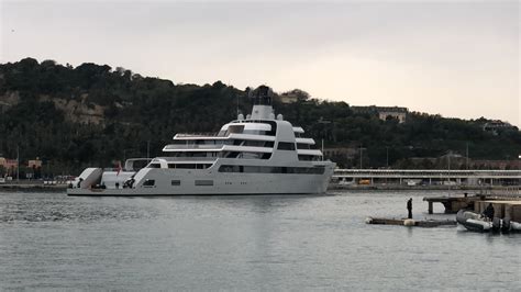 Roman Abramovich New 600M Yacht Solaris Docking In Barcelona YouTube