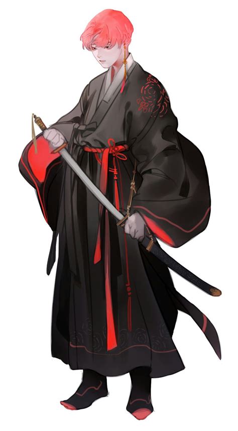 권문 여진 왕유 Samurai Art Samurai Anime Drawing Clothes Boy Art Anime