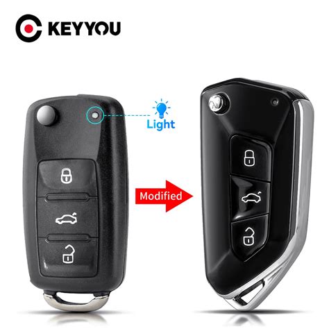 KEYYOU Caso Chave Do Carro Vers O Modificada Para Volkswagen VW Beetle