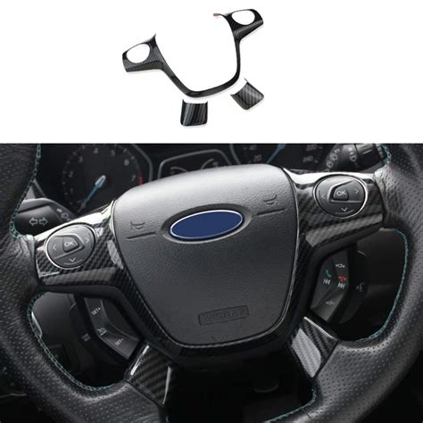 Ruihe Pcs Carbon Fiber Color Steering Wheel Cover Trim Fit For Ford