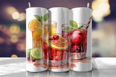 Fruit Cocktails Tumbler Graphic By R Ray Design Creative Fabrica