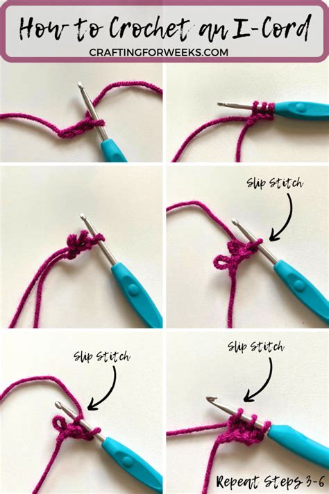 How to Crochet an I-cord: Crochet Stitch Tutorial - Crafting for Weeks