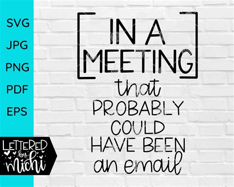 In a Meeting Office Sign - Etsy