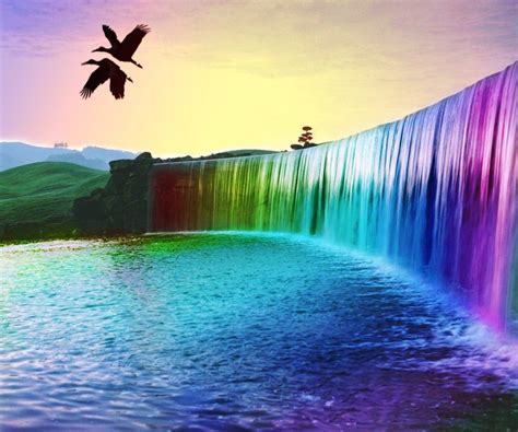 Desktop Wallpapers Waterfalls With Rainbow Wallpapersafari