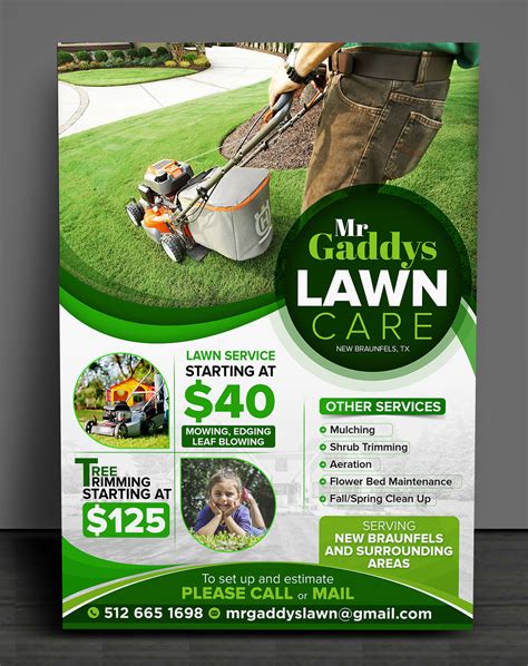 Serious Modern Landscaping Flyer Design For Mr Gaddys Lawn Care By