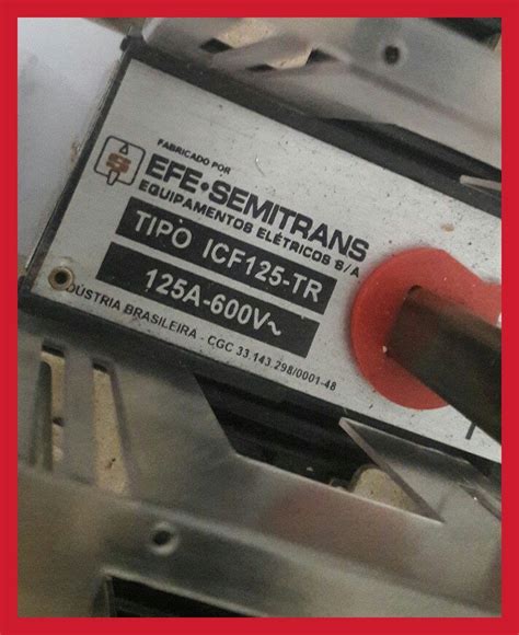 Chave Seccionadora EFE Semitrans 125A Peças na Web