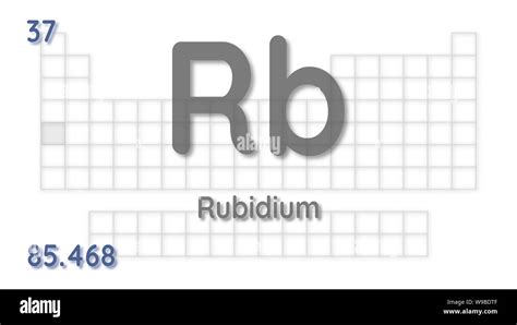 Chemical Element Atomic Data And Symbol Table Of Elements Stock Photo