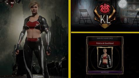 Mk11 Kombat League Skins Cassie Cage Policía De Southland Temporada Xvi Youtube