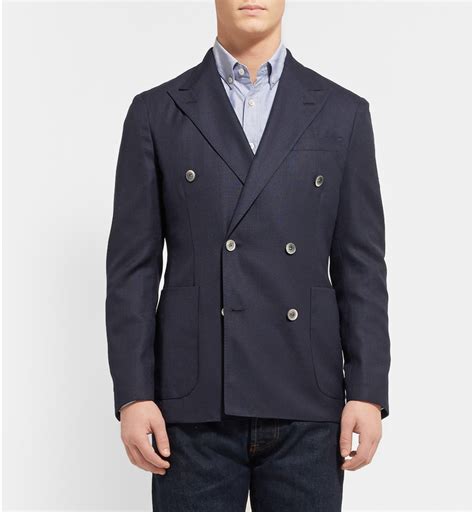 Boglioli Double Breasted Hopsack Wool Blazer Mr Porter