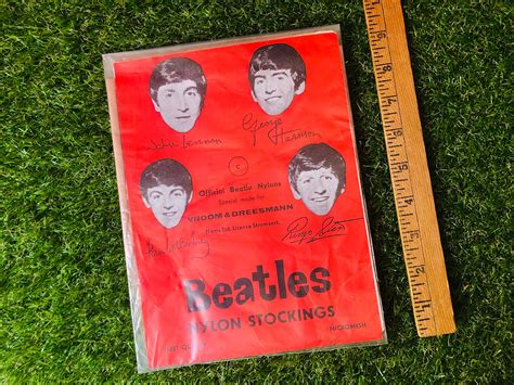 The Beatles Official Nylon Stockings By Nems Ent And Vroom And Dreesmann Etsy