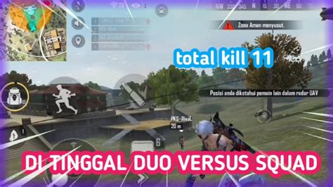 DITINGGAL DUO VERSUS SQUAD TOTAL KILL 11 RANKED MATCH YouTube