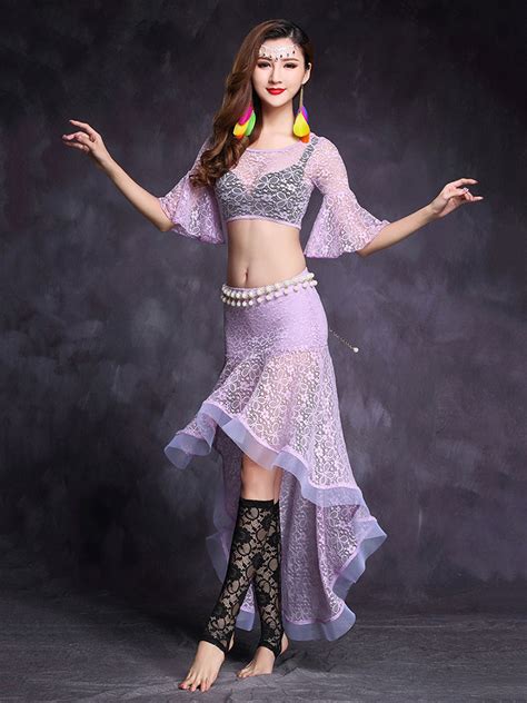 Séduisant Costume De Danse Orientale En Dentelle En Fibre Polyester