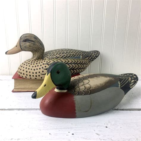 Jane Rinker Carved And Painted Mallard Duck Decoy 1980s Fine Art Wood