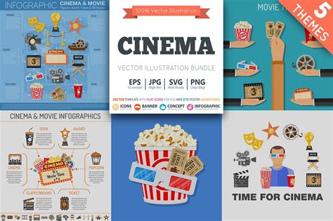 Cinema And Movie Themes Illustrator Graphics Creative Market