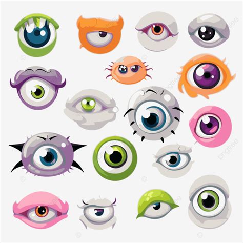 Google Olhos Clipart Personagens Monstros Olhos Desenho Animado Vetor