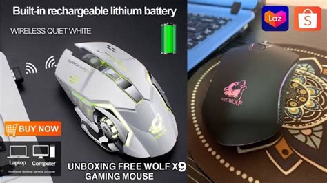 Unboxing Rechargeable Free Wolf X9 Wireless Usb Gaming Mouse W Led Backlight Review Youtube