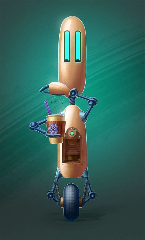 Coffee Robot Yana Blyzniuk Robot The Incredibles Droids