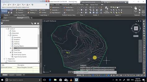 AUTOCAD CIVIL 3D CREATE CONTOUR SURFACE CREATE POINT GROUP