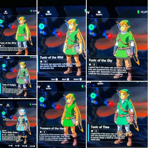 Finally got all the classic Zelda outfits!! :) : r/Breath_of_the_Wild