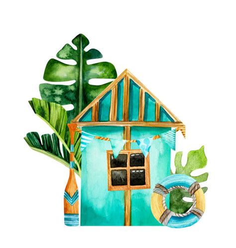 70 Hawaii Beach House Stock Illustrations Royalty Free Vector