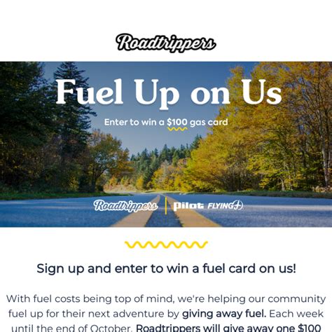 Enter To Win A Pilot Flying J Fuel Card Road Trippers