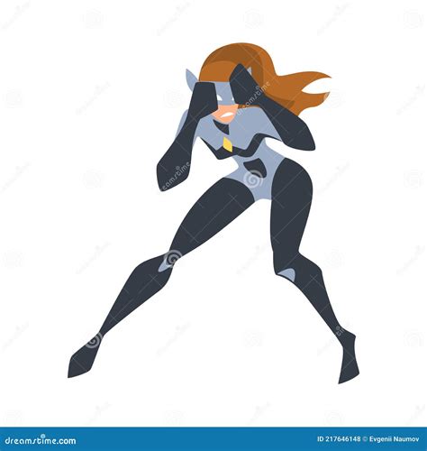 Fighting Superhero Modern Cartoon People Character Illustration