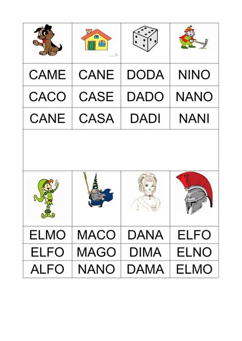 The Words In Spanish Are Shown With Pictures