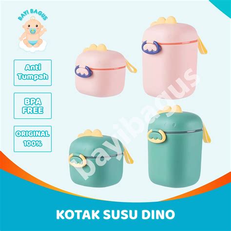 Jual Wadah Kotak Tempat Penyimpanan Susu Bubuk Bayi Dino Kotak Makanan