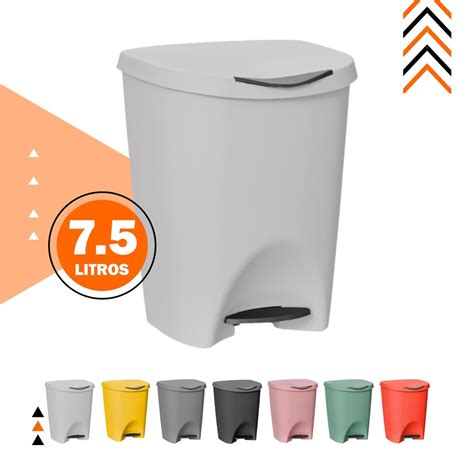 Lixeira Escritorio Cozinha Banheiro C Pedal L Plast Shopee Brasil