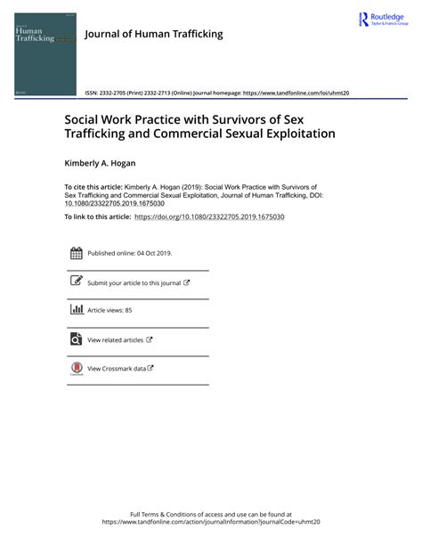 PDF Social Work Practice With Survivors Of Sex Trafficking And Commercial Sexual Exploitation