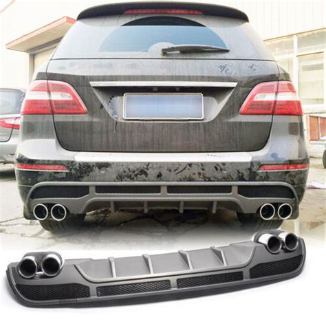 For Mercedes W166 Ml350 Ml550 2011 15 Rear Bumper Diffuser Lip Wtail Pipe Tips Ebay