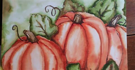 Ken's World in Progress: Watercolor Pumpkin Patch