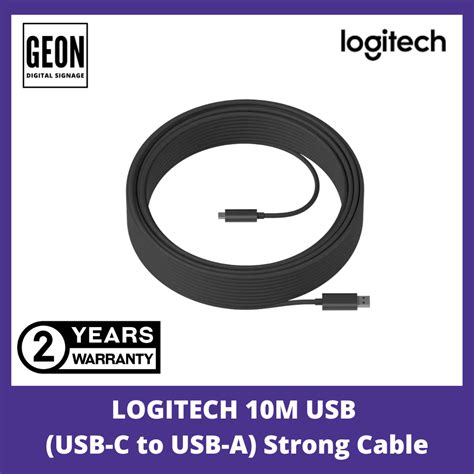 Logitech 10m USB USB C To USB A Strong Cable Geon Asia