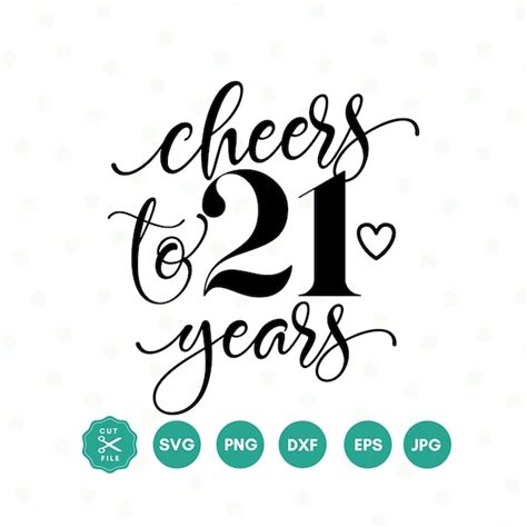 21st Birthday Svg Etsy