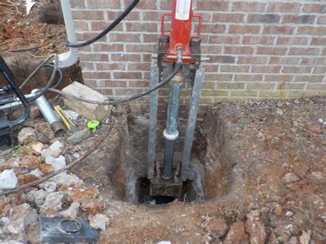 Foundation Repair Push Piers In Hopkinsville KY Push Pier Installation