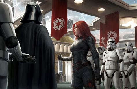 Wallpaper Star Wars Karya Seni Darth Vader Mara Jade Kostum 1200x787 Px 1200x787