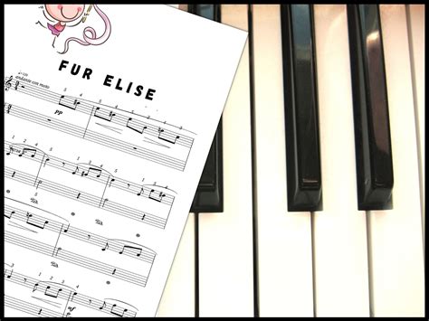 Fur Elise By Beethoven Piano Sheet Music Instant Digital Music Download Beginner Pianoadult