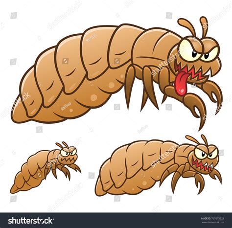 Three Cartoon Lice Royalty Free Stock Vector Avopix