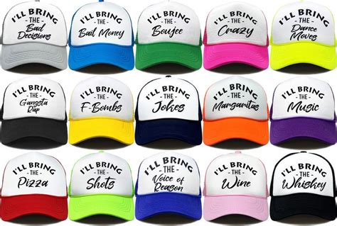 Funky Junque Womens Bride Trucker Hat Bachelorette Tribe Squad Mesh