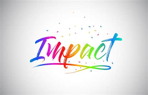 impact creative vetor word text  handwritten rainbow vibrant colors
