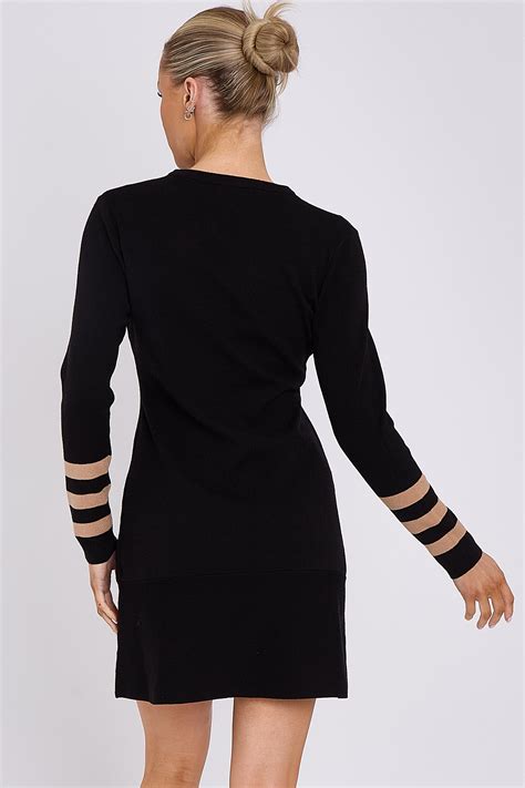 Black Knit Mini Dress Aftershock London