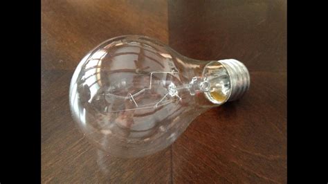 Old Ge 100watt Clear Incandescent Light Bulb Youtube