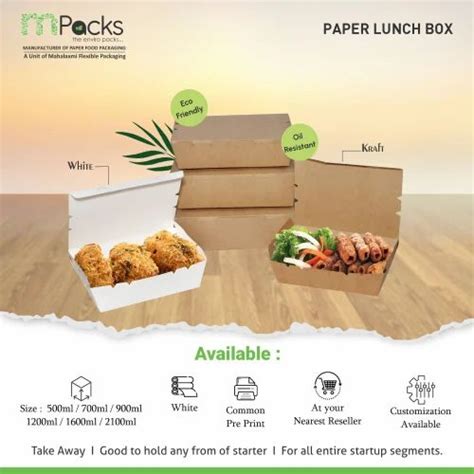 Mahalaxmi Brown Takeaway Paper Food Box For Restaurant And Qsr Size Many At Rs 6box In Ghaziabad