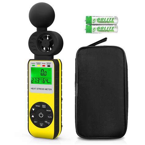 Buy Digital Wind Speed Meter Anemometer Handheld Heat Stress WBGT Meter