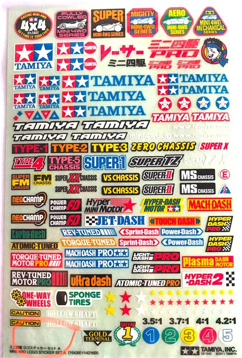 Tamiya Mini 4wd Logo Sticker Set A Hobbies And Toys Toys And Games On