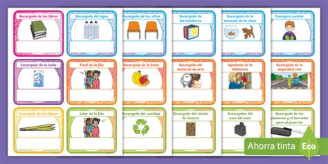 Tarjetas De Comisiones Y Encargados Teacher Made