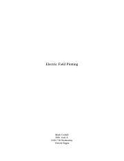 Electric Field Plotting Lab Docx Electric Field Plotting Mark Cordell