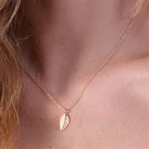 Leaf Charm Necklace Leaf Necklace Gold Leaf Necklace Avnis