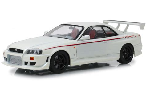 Miniature Nissan Skyline Greenlight Gt R R Nismo Blanche Dekor